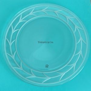 Tiffany & Co. crystal platter, approximately 12.5 inches in diameter. Brand new.